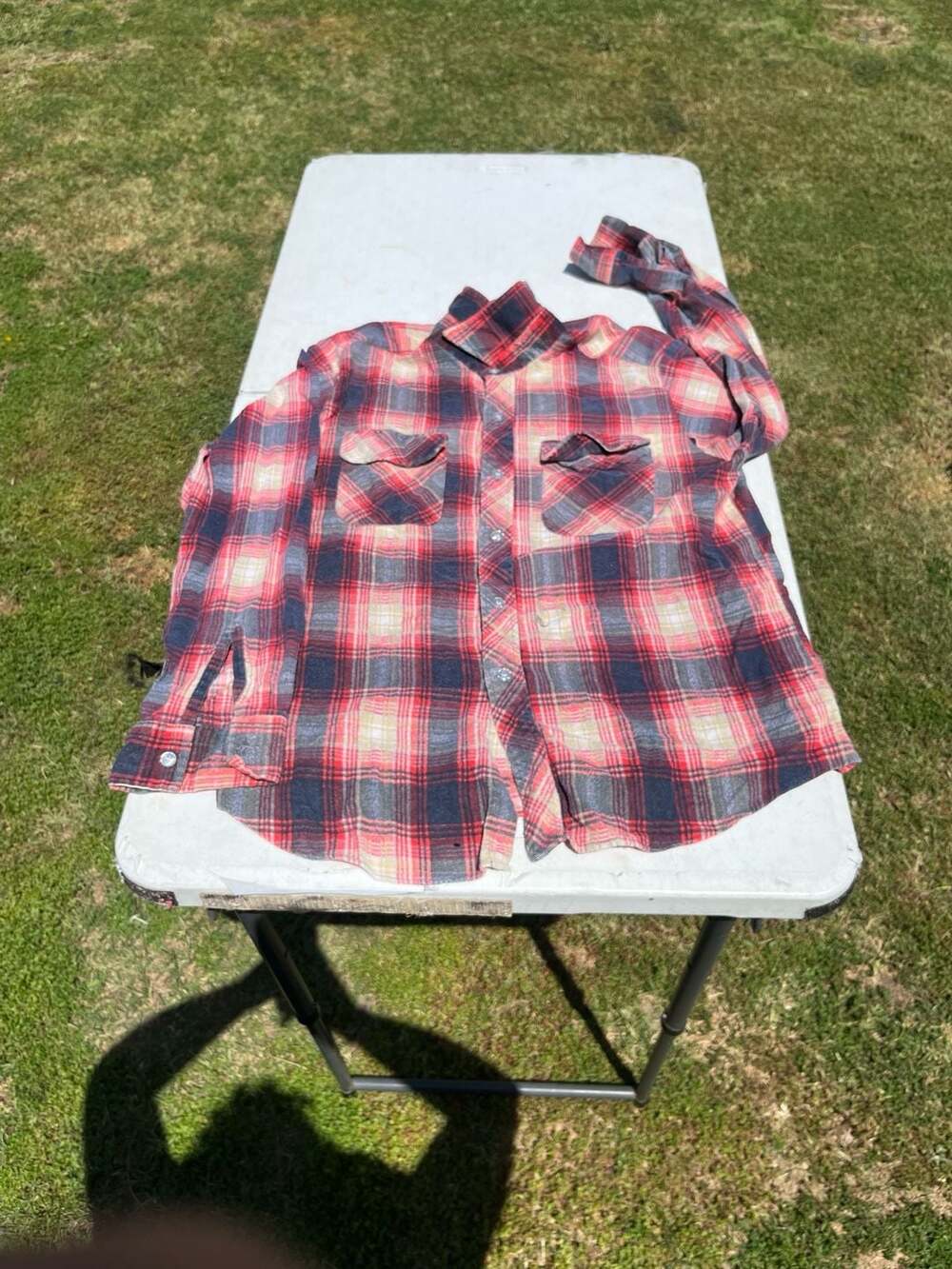 Vintage Park Royal Plaid Flannel Button Down Shirt Size L 16-16.5